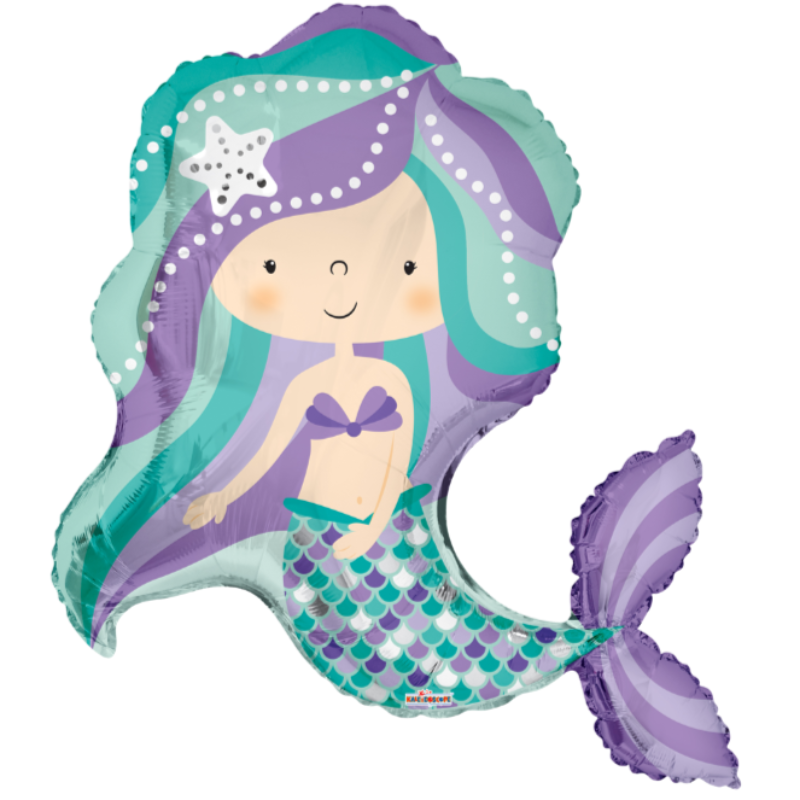Lilac Mermaid Foil Balloon