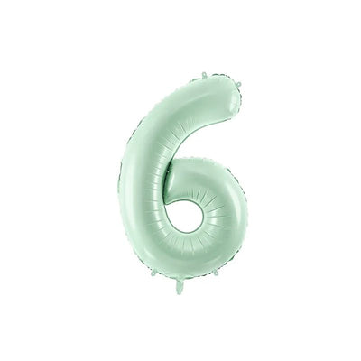 Foil balloon numbers L mint basic