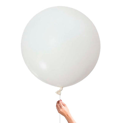 Globo XL Látex Blanco Eco Basic hinchado