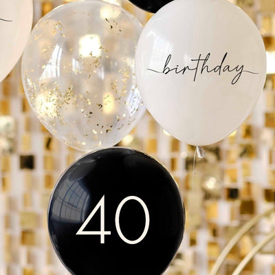 40th Birthday Balloon Kit / 5 pcs.
