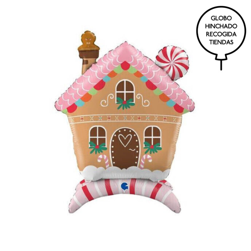 Balão Gingerhouse rosa XL piso inflado a ar