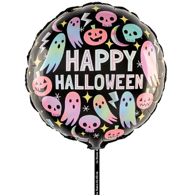 Balão Halloween Pastel Puffy Ribbon Tecido Wow Box