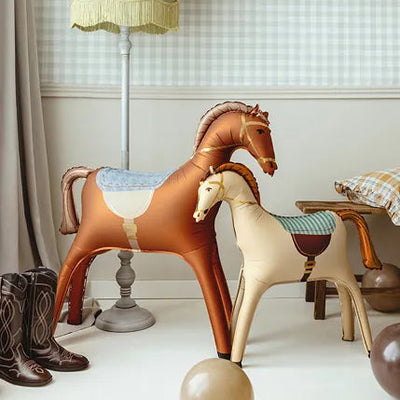 Globo foil Caballo beige
