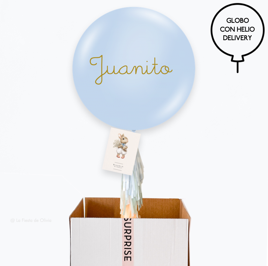 Globo ICONIC PREMIUM TASSEL Baby Blue Recuerdo hinchado