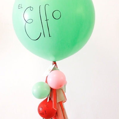 Balão XL POP ME! O Premium deco Elf inflado com Hélio 