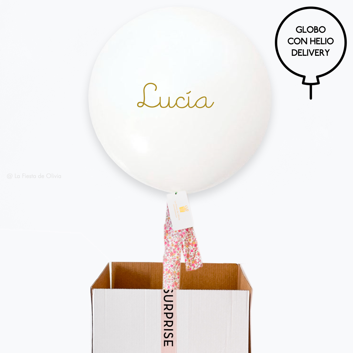 Balão ICONIC PREMIUM branco inflado