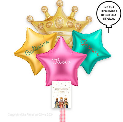 Bouquet XL globos Reyes Magos candy HELIO