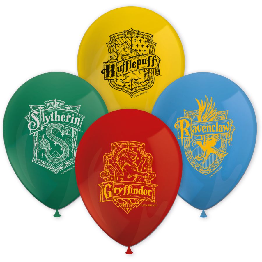 Mix globos Harry Potter Hogwarts Houses / 8 uds.