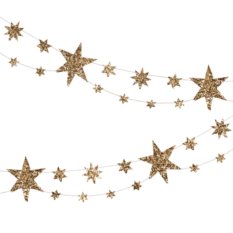 Grinalda de estrelas brilhantes