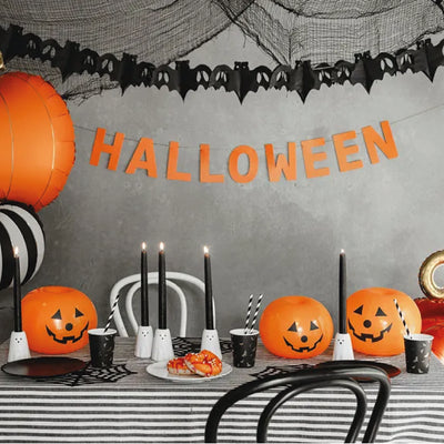Globos Led calabaza Halloween / 5 ud.