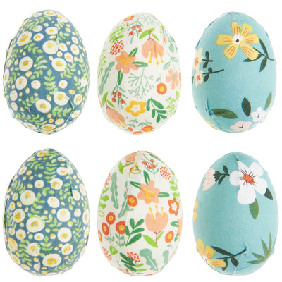 Decorated eggs flowers / 6 pcs.