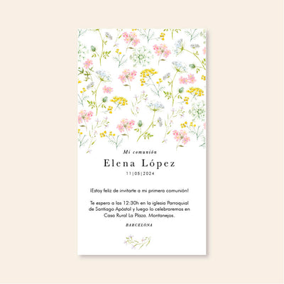 Personalized Spring Flower Invitations