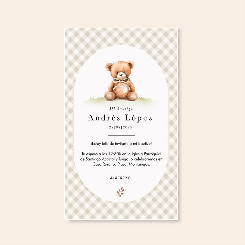 Personalized Teddy Invitations