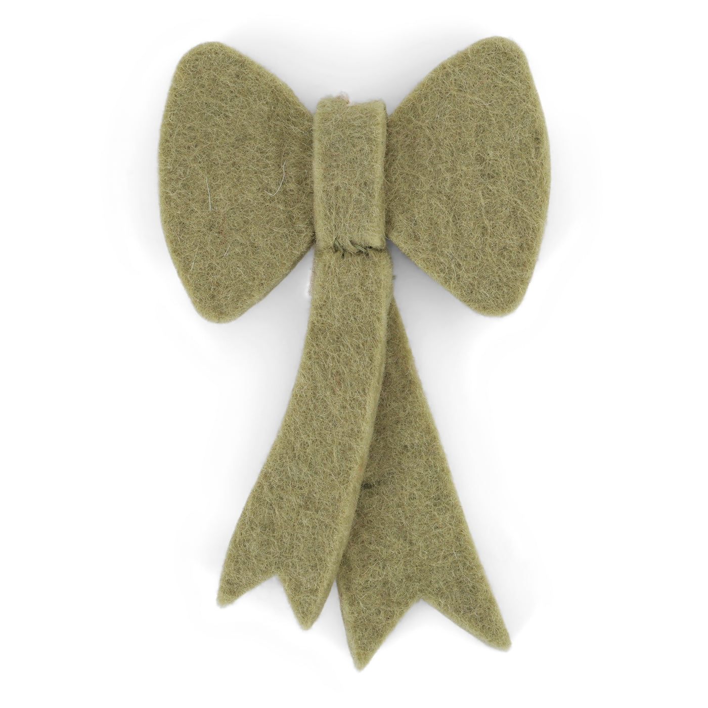 Small green felt bow