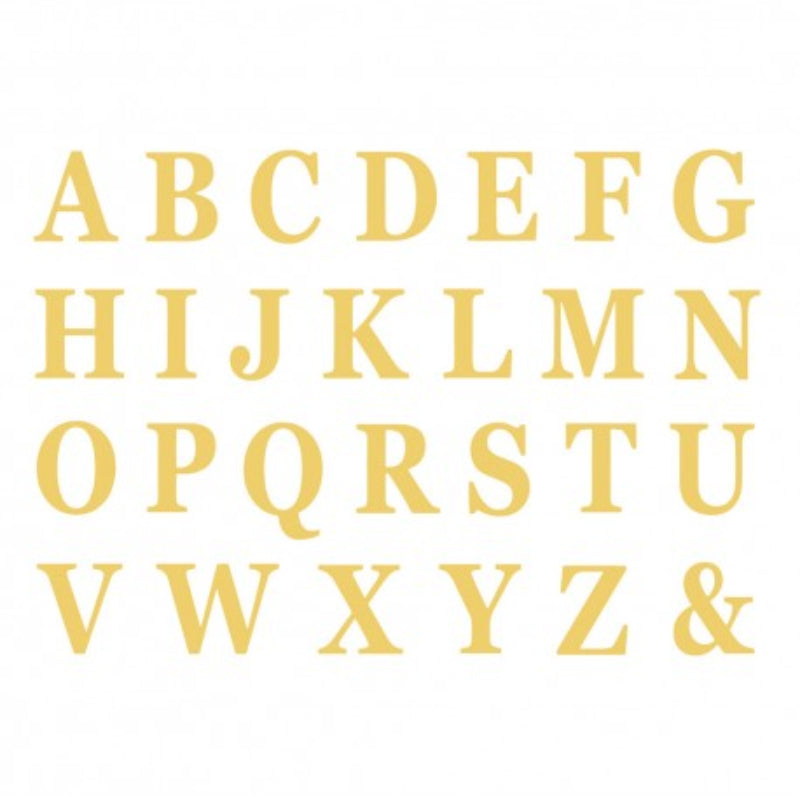 Set de letras doradas adhesivas / 48 letras