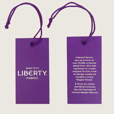 Globo L Látex Bio blanco hinchado telas Liberty London Betsy y Lettering