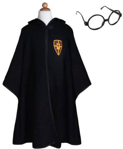 Magician cape costume with glasses