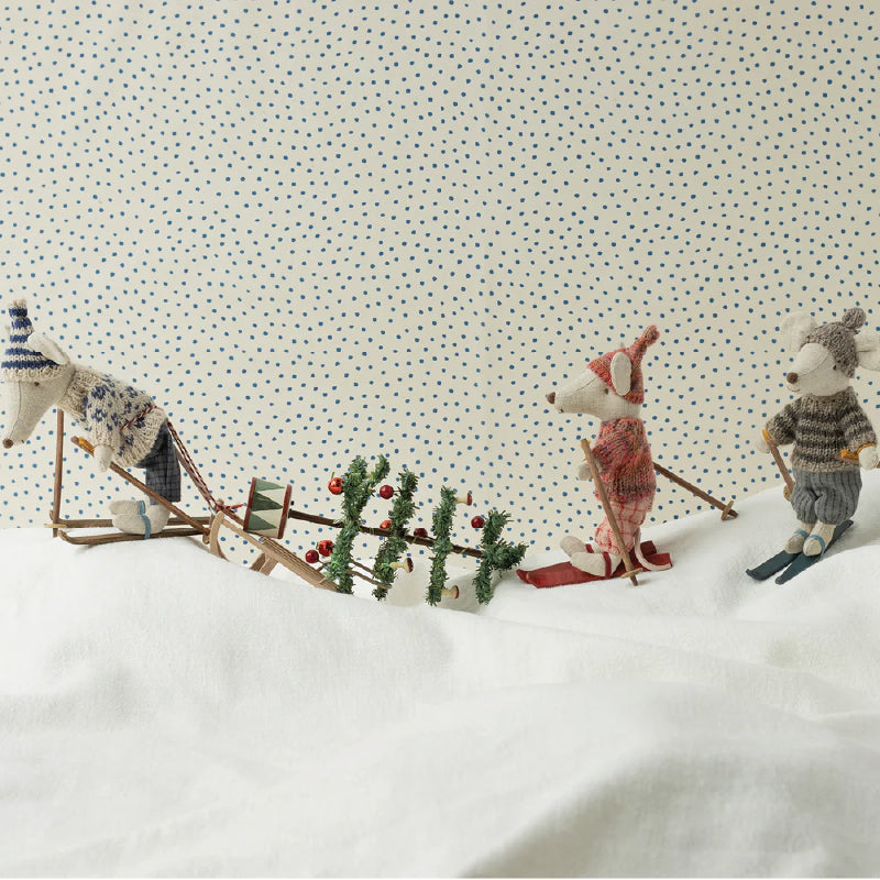 Winter Santa Mouse with Sweater and Skis by Rosa Maileg 