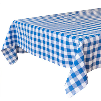 Mantel de tela cuadros azules Bon Appetit