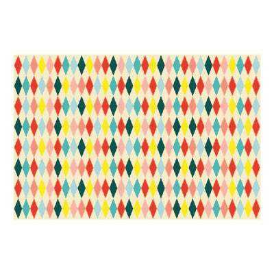 Multicoloured harlequin paper tablecloth