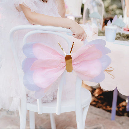 Pastel tissue paper butterflies / 3 pcs.