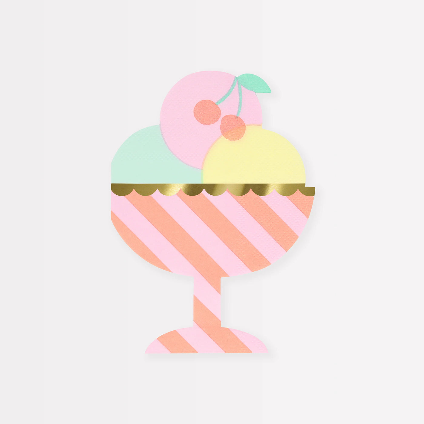 Ice cream cup napkin pastel / 16 pcs.
