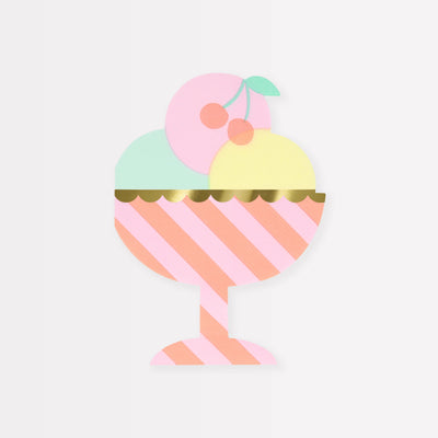Ice cream cup napkin pastel / 16 pcs.