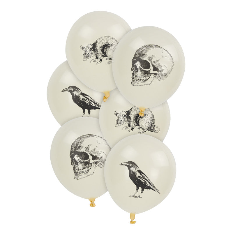 Eco Halloween Vintage Balloons / 6 pcs.