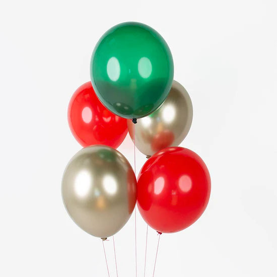 ECO mix Merry Christmas balloons / 10 pcs.