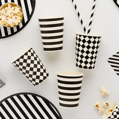 Monochrome mixed glasses/ 8 pcs.