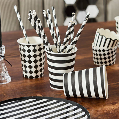 Monochrome mixed glasses/ 8 pcs.