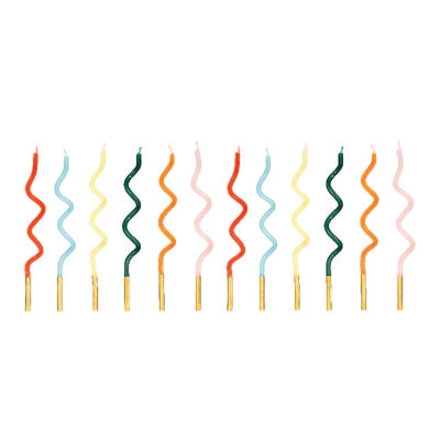 Curl Rainbow basic long candles / 12 pcs.