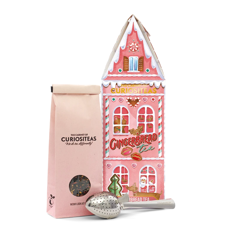 Pack regalo Té Gingerbread rosa con infusor