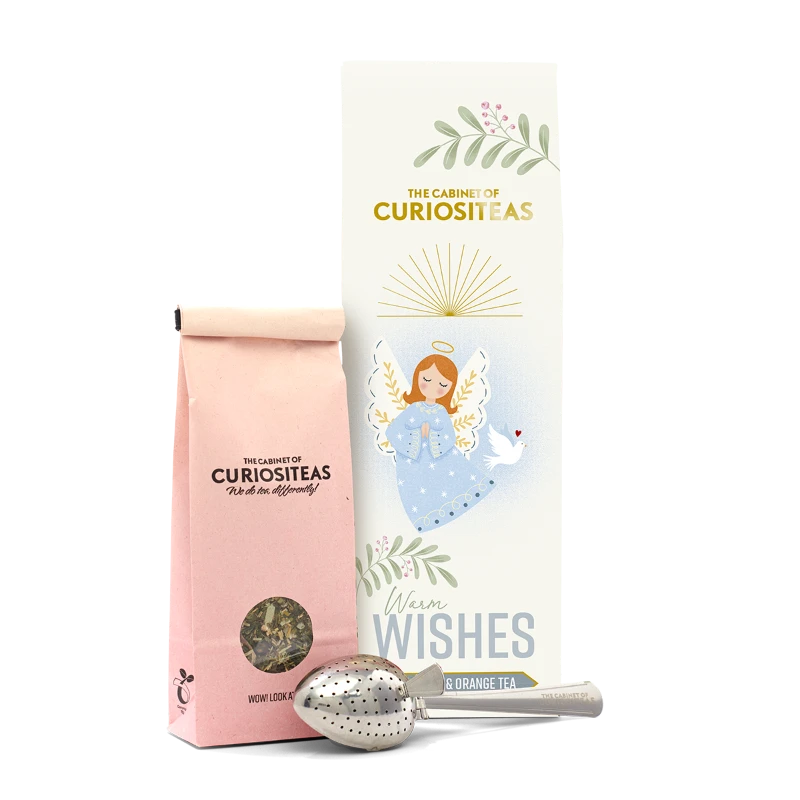 Pack regalo Té Warm Wishes de Canela y Naranja con infusor