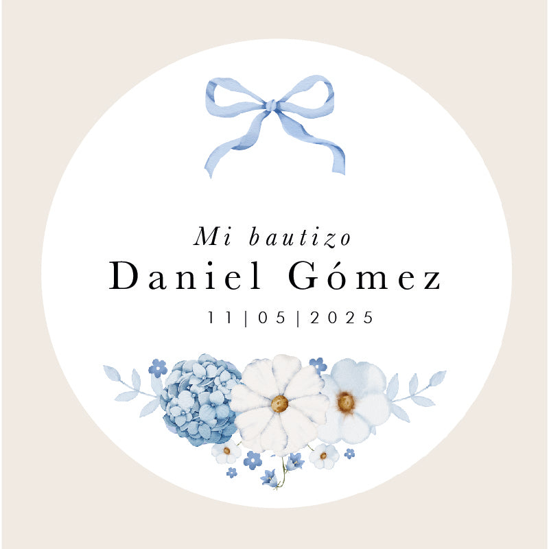 Custom Sticker Blue Hydrangea