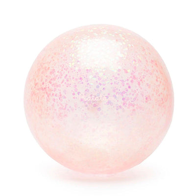 Pelota burbuja glitter rosa