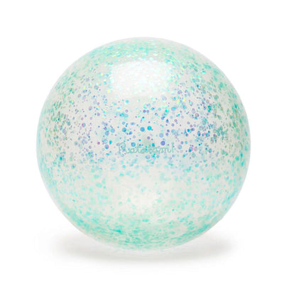 Turquoise glitter bubble ball