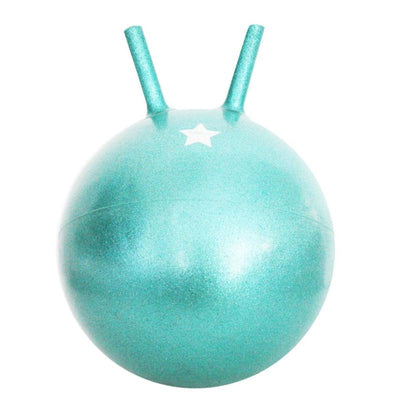 Pelota saltarina glitter turquesa