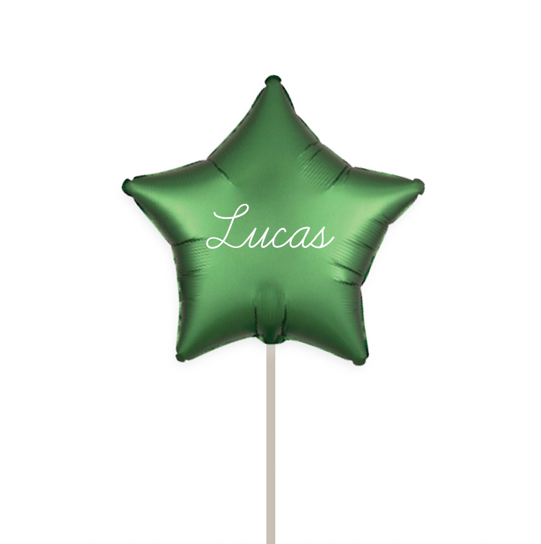 Globo estrella verde hinchado cinta tela WOW BOX