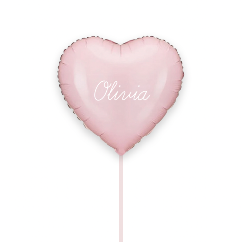 Pink heart balloon inflated fabric ribbon WOW BOX