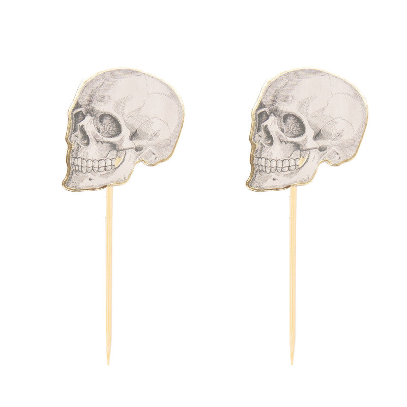 Vintage skull skewers / 10 pcs.