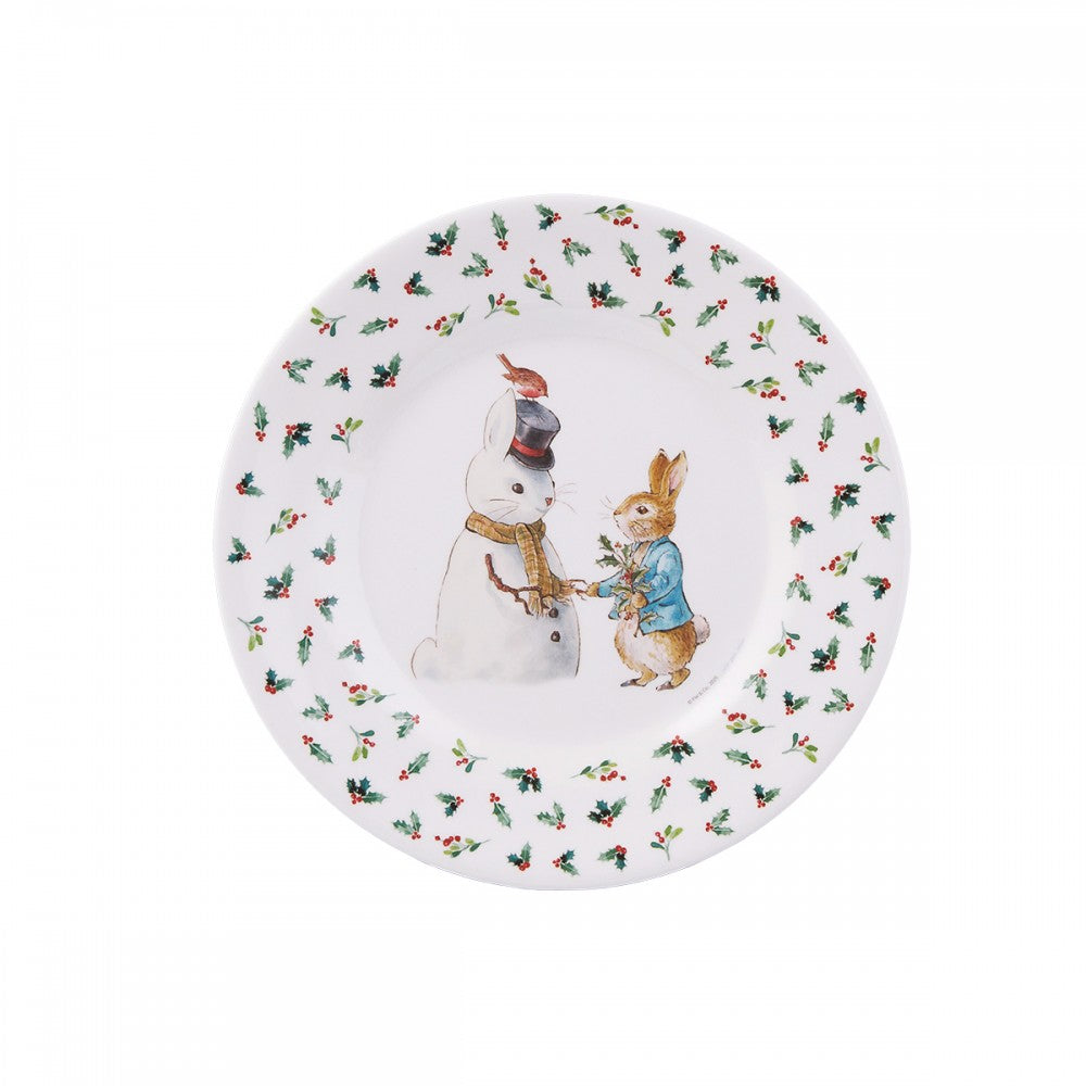 Plato de postre Christmas Snow Peter Rabbit