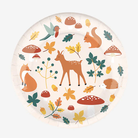 Eco mix plates forest animals/ 8 pcs.