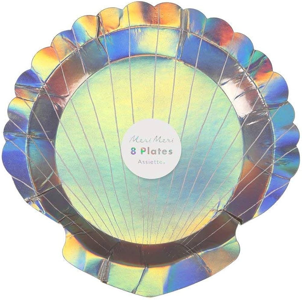Premium iridescent shell plates / 8 pcs.