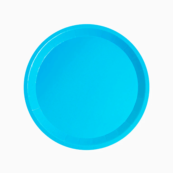 Basic blue biodegradable plate / 10 pcs.