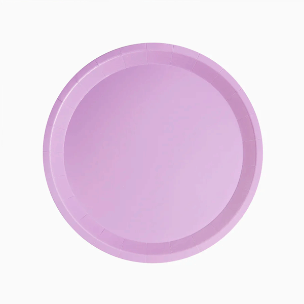 Basic lavender biodegradable plate / 10 u.