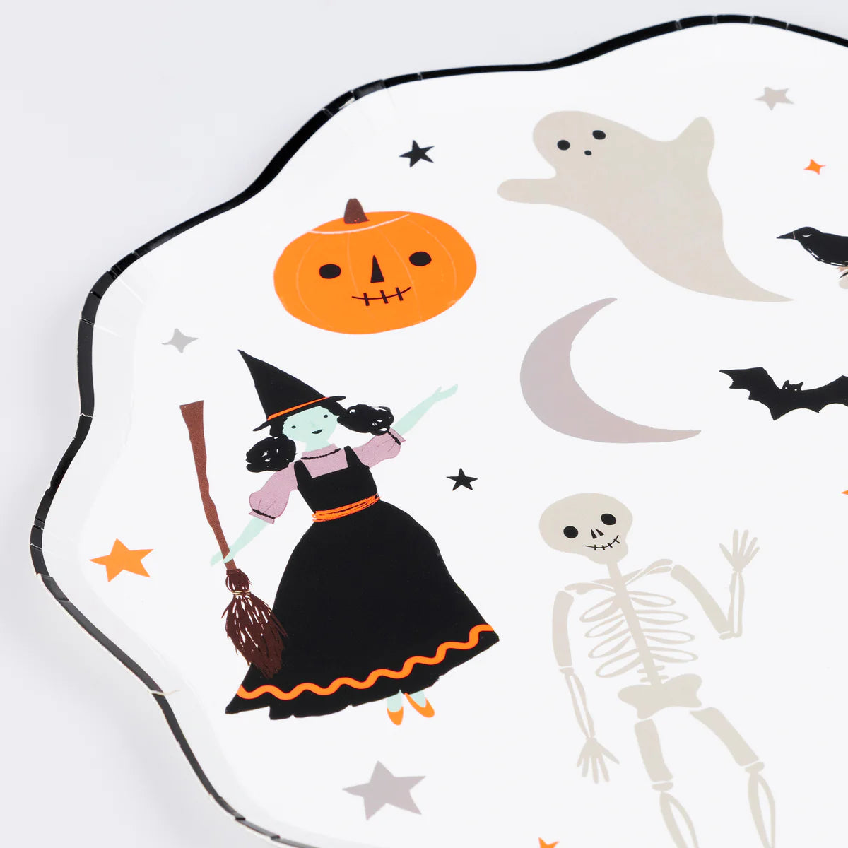 Pratos recortados de Halloween / 8 peças.