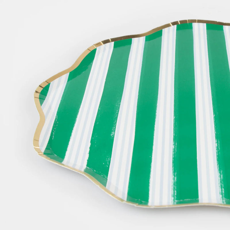 Striped Christmas Plates