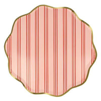 Striped Christmas Plates