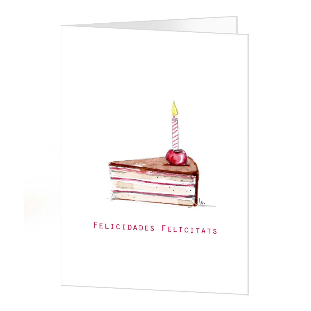 Tarjeta felicitación grande Pastel